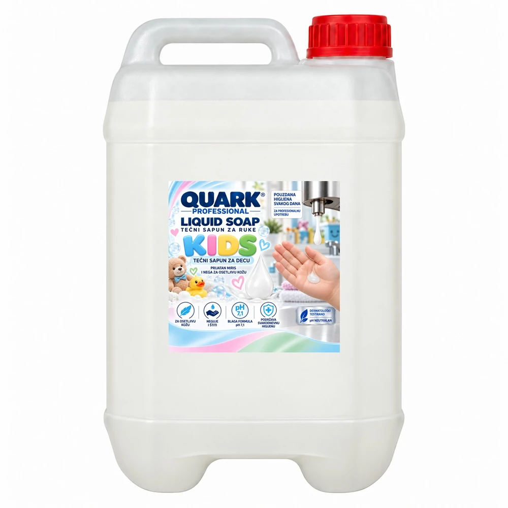 QUARK KIDS, blagi glicerinski tečni sapun za decu, kanister 5 L