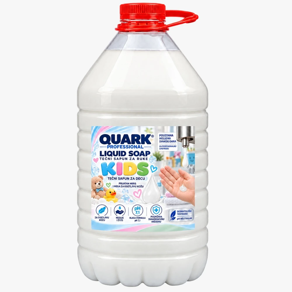 QUARK KIDS, blagi glicerinski tečni sapun za decu, balon 5 L