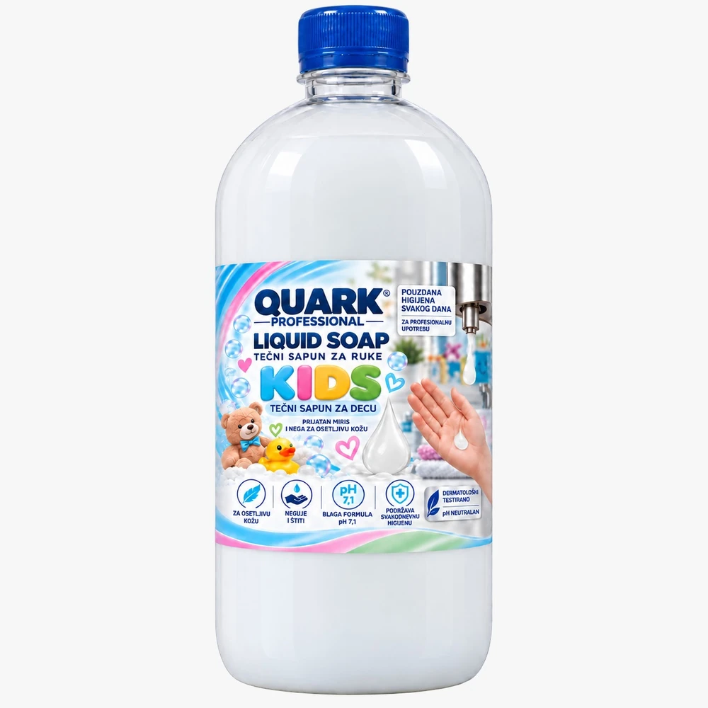 QUARK KIDS, blagi glicerinski tečni sapun za decu, boca 1 L