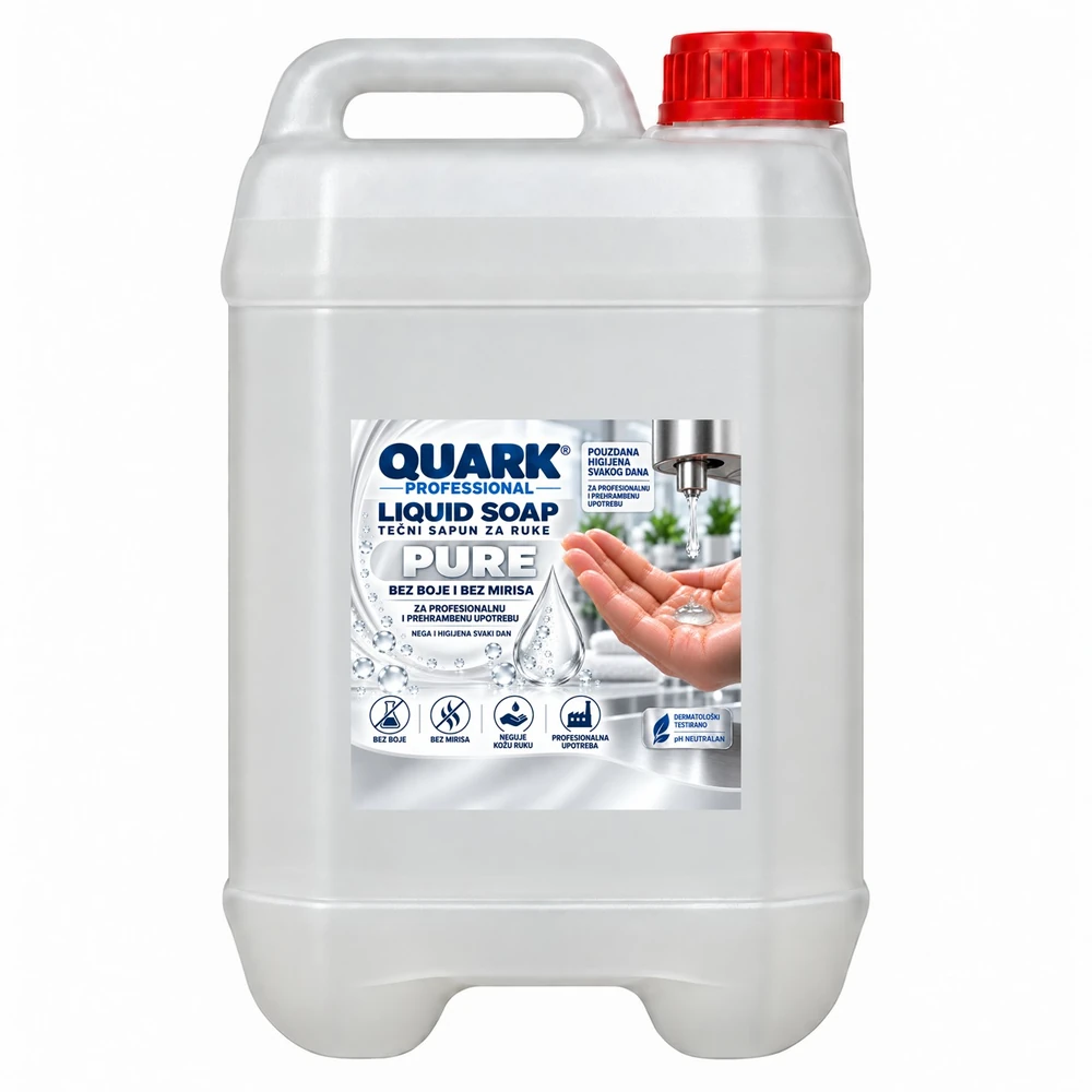 QUARK PURE, tečni sapun bez boje i mirisa, kanister 5 L