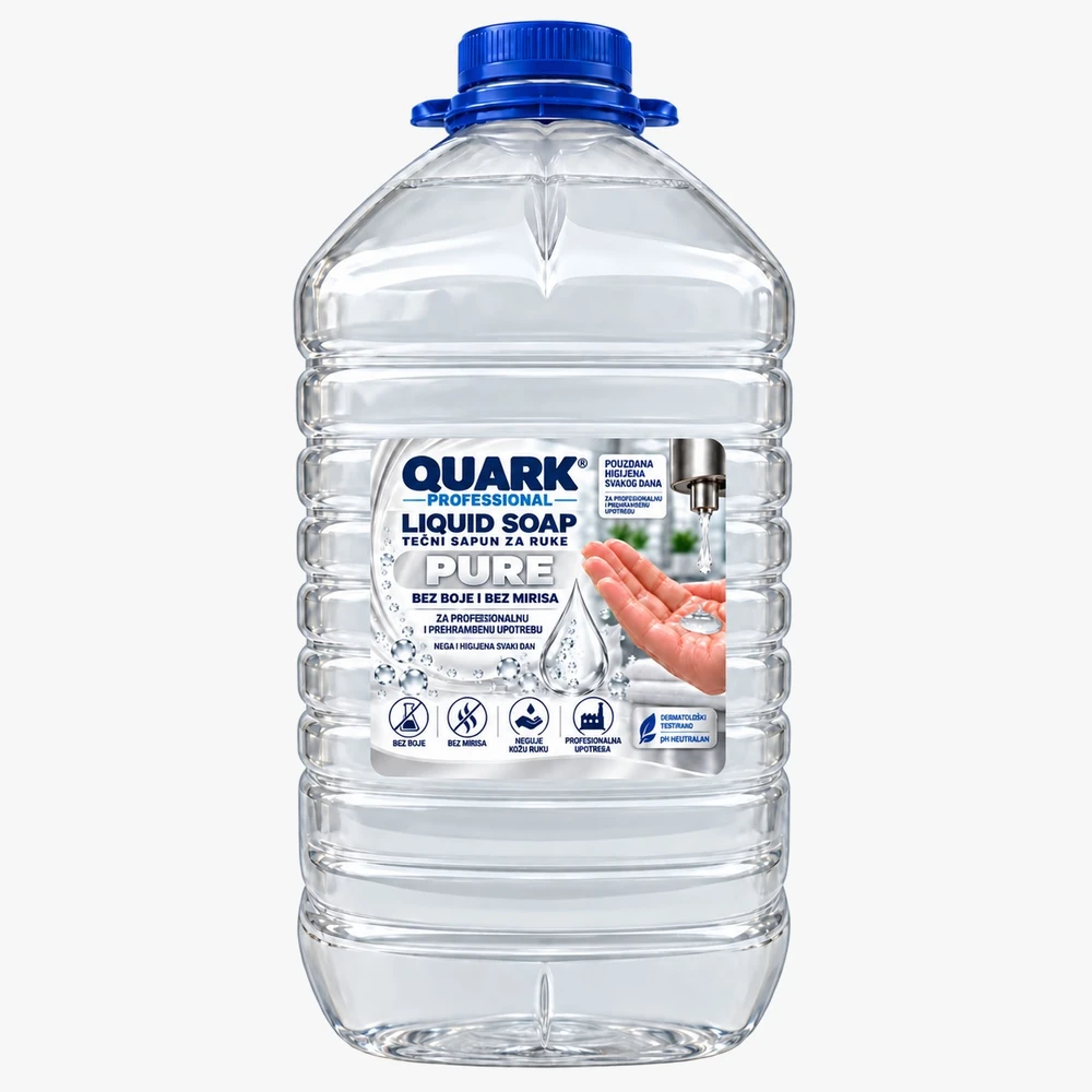 QUARK PURE, tečni sapun bez boje i mirisa, balon 5 L