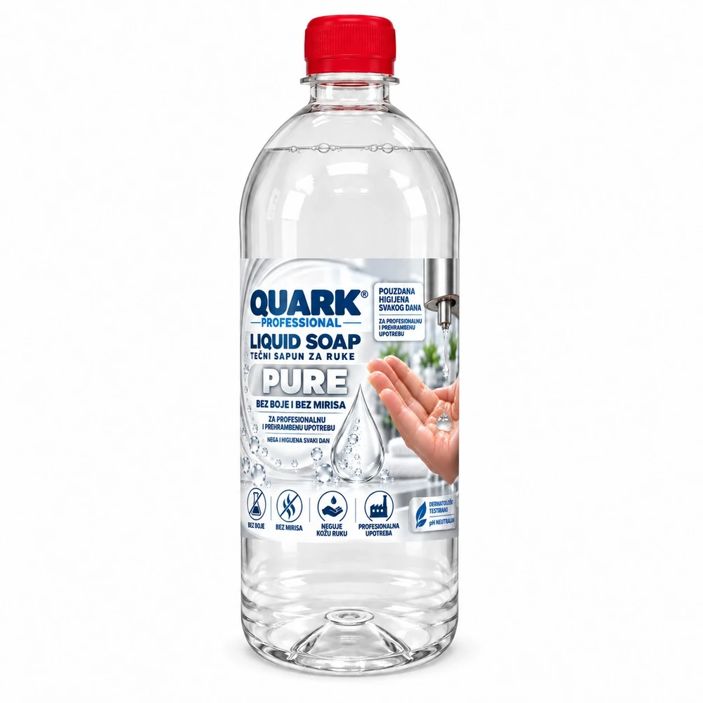 QUARK PURE, tečni sapun bez boje i mirisa, boca 1 L